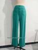 2024 Women's High-Waist Casual Straight Pants with Elastic Belt & Multiple Pockets