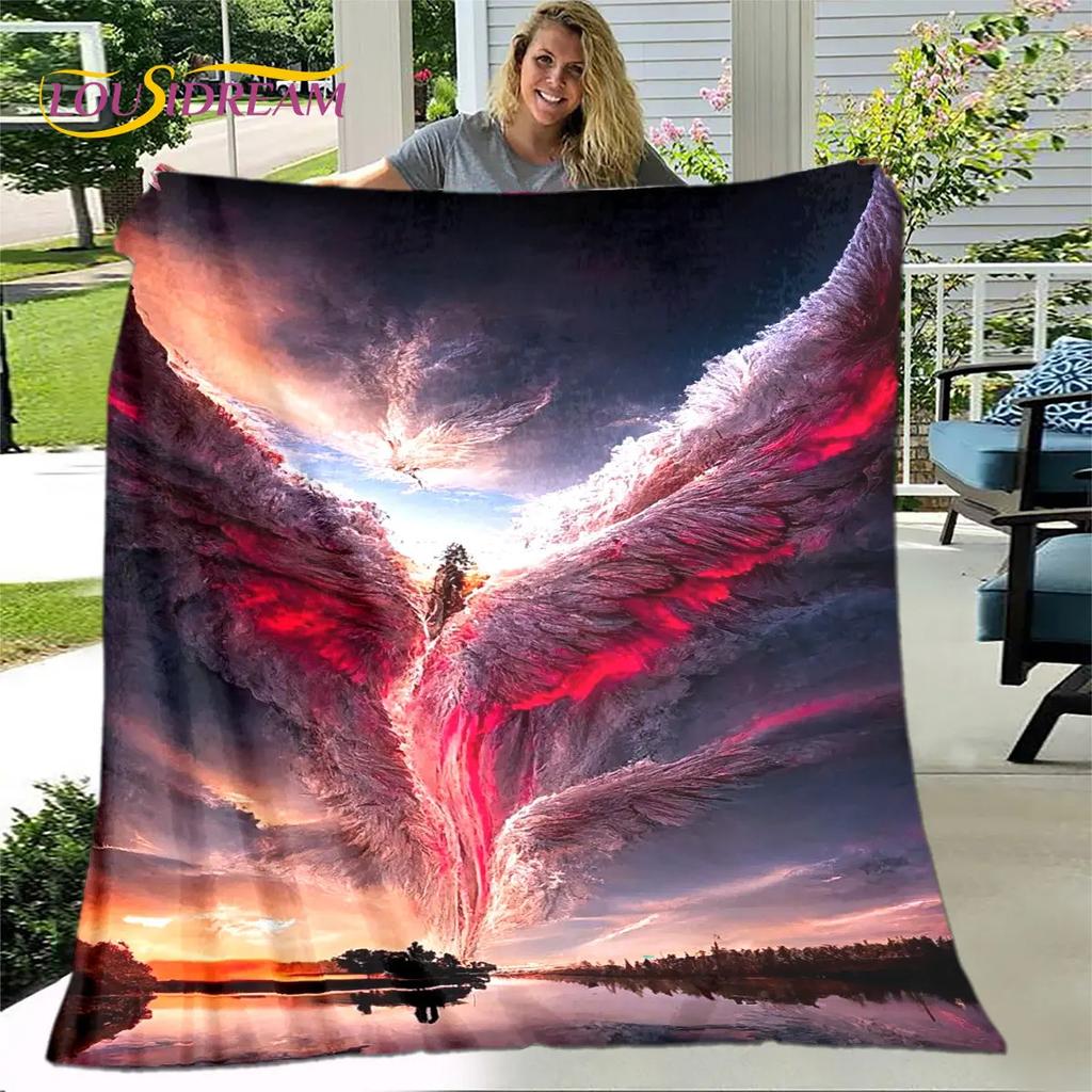 3D Natural ,Tornado, Cloud Blanket,Flannel Blanket Throw Blanket,Warm Blanket for Home Living Room Bedroom Beds Sofa Picnic Kid