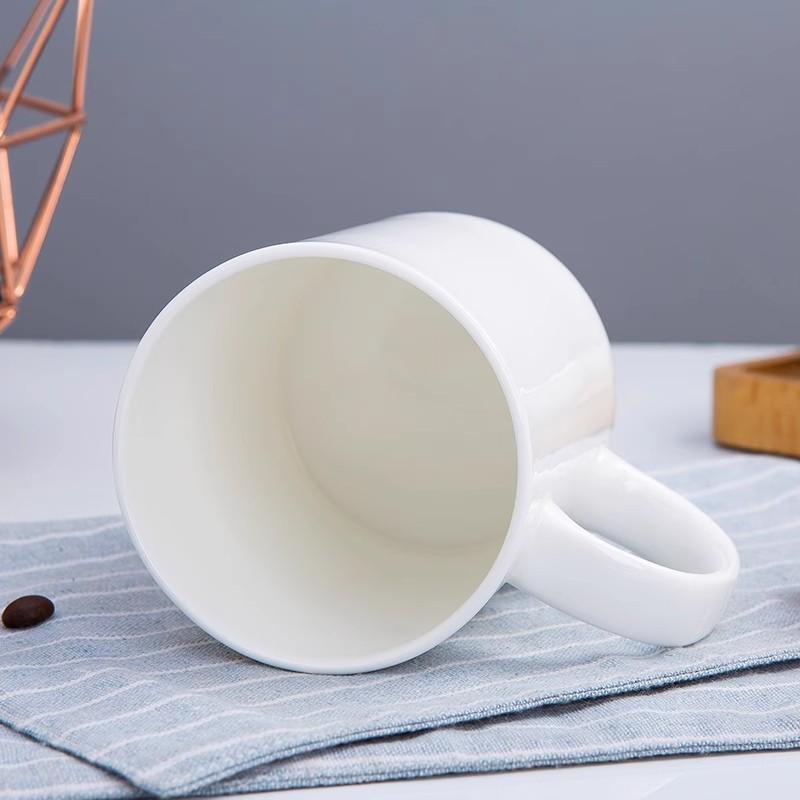 Pure White Cup Classic Simak Cup Color Glazed Ceramic Water Cup Household Coffee Cup Large Capacity Milk Cup