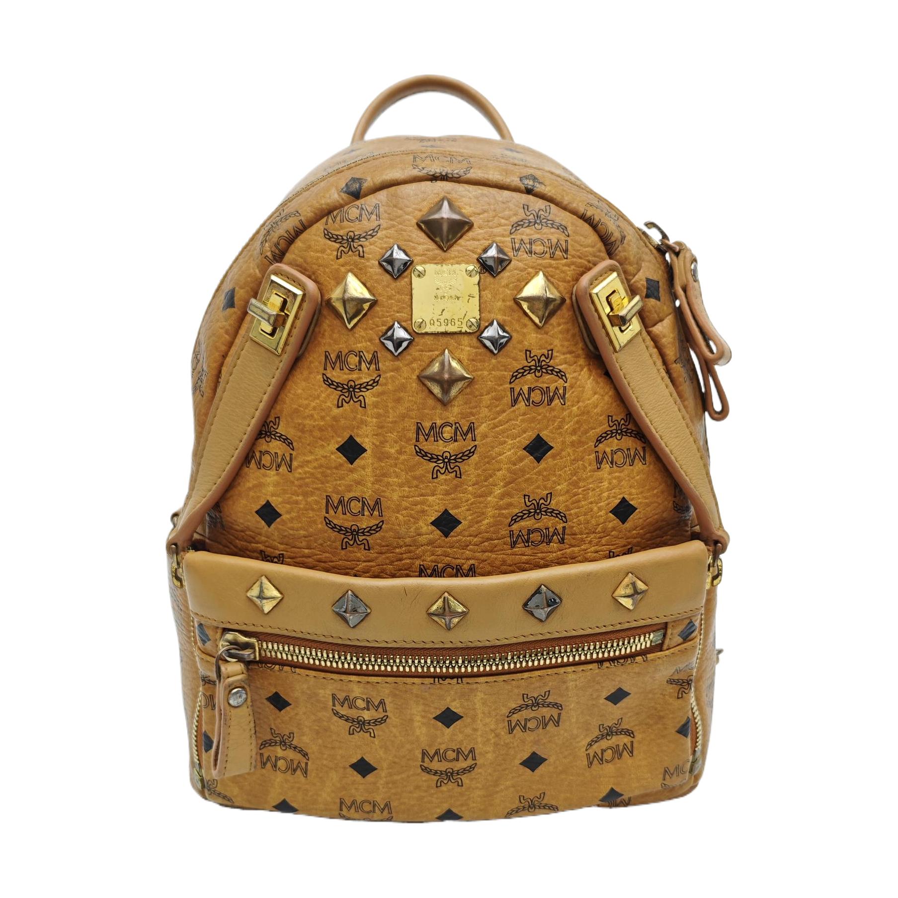 [Pre-Owned] Monogram Side Studded Canvas Backpack