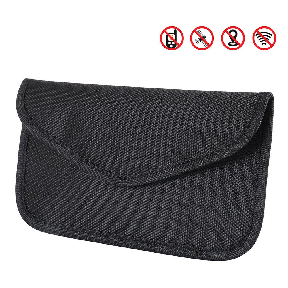 

Car Key Fob Signal Blocking Pouch Anti Theft Key Fob Protector Portable Car RFID Signal Blocking Bag Anti-Hacking Case Blocker чорний