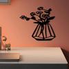 Powder Coated Floral Bow Iron Wall Sculpture Vintage Home Decor for Living Room Bedroom Entryway
