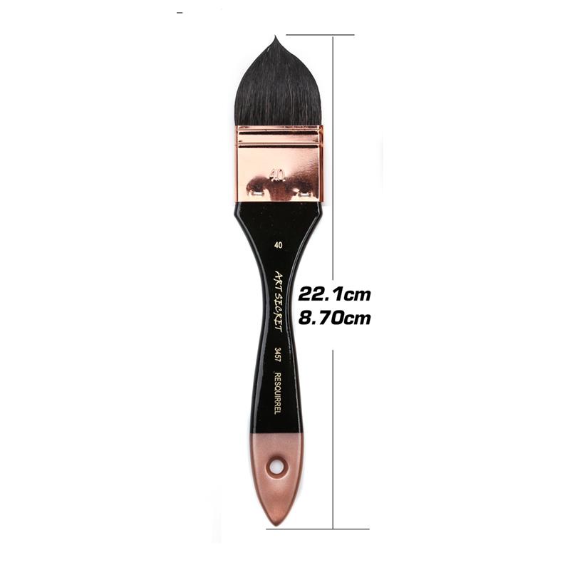 

Dainayw Premium, 4 шт., круглые/плоские кисти для рисования с беличьим волосом, большой набор мягких кистей для мытья yuan #40