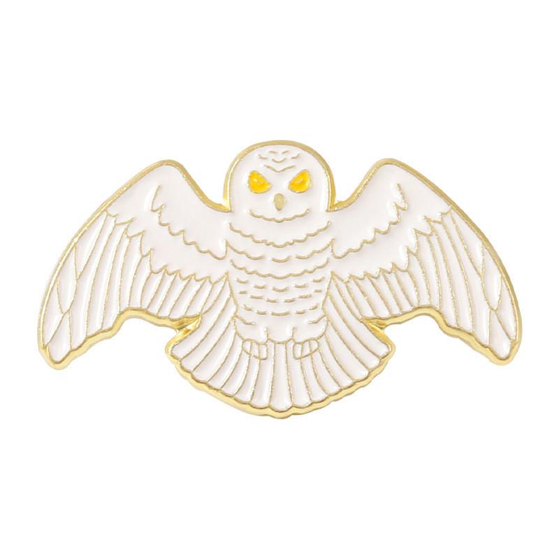 Stylish Owl Metal Brooch Unique Pet Badge Charming Decorative Pin Women For