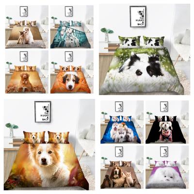 New Fashion Duvet Cover Set Dogs Bedding Pets Pattern Home Textiles High Quality Bedding Set Cover Man Woman King Size Bed Cover