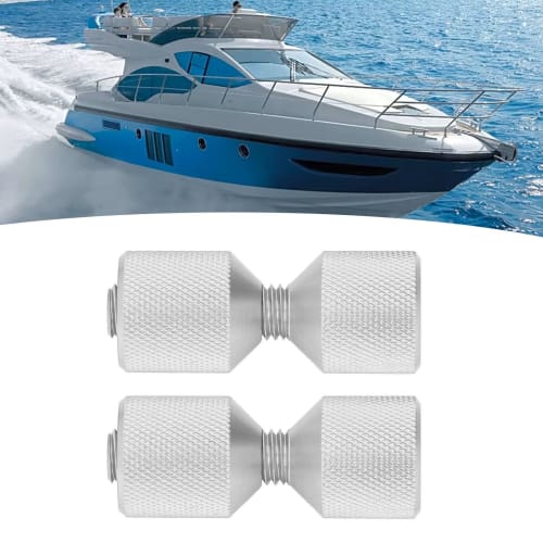 Two M12 Threaded Flange Alignment Pins, 6061 Aluminum, Fits 0.5 to 14 Inch Flanges, 150 lbs Pressure, for Automotive, Marine, and Large Machinery Appl