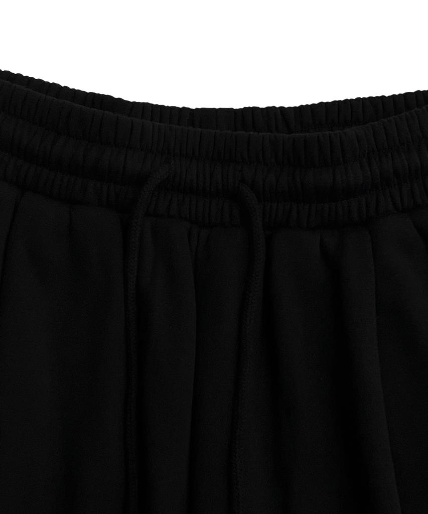 Eonoideu Single-Pleat Bermuda Sweat Shorts Lq7Pu491_Black