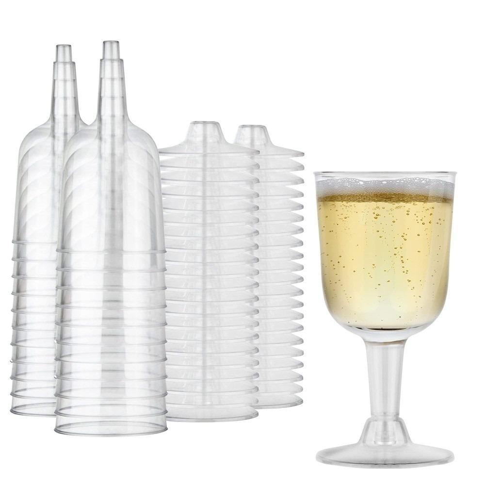 

25pcs Transparent Plastic Margarita Glasses 6 Oz Champagne Goblet Disposable Wine Glasses Banquet 25pcs