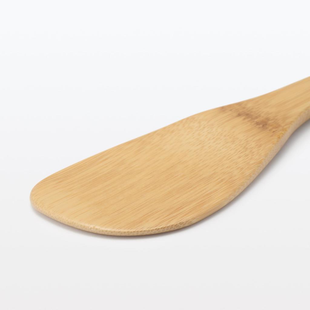 MUJI Soot Bamboo Cooking 30cm 83074920 Spatula, Approx. Long,