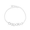 Sterling Silver Infinity Symbol Bracelet with Zircon - Elegant European & American Style for Women