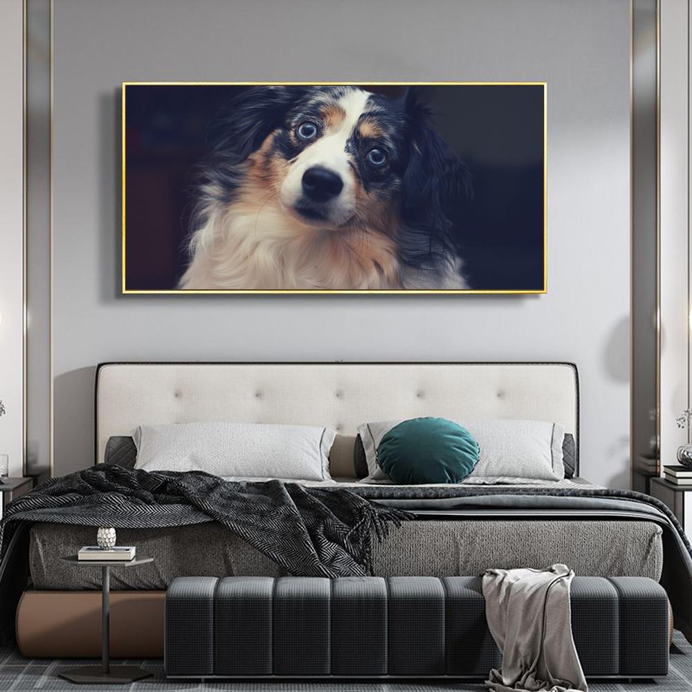 

Картина маслом с животными, домашняя собака, длинные волосы, детская собака, холст, картина для офиса, гостиной, коридора, украшение дома, фреска без рамки 20*40cm