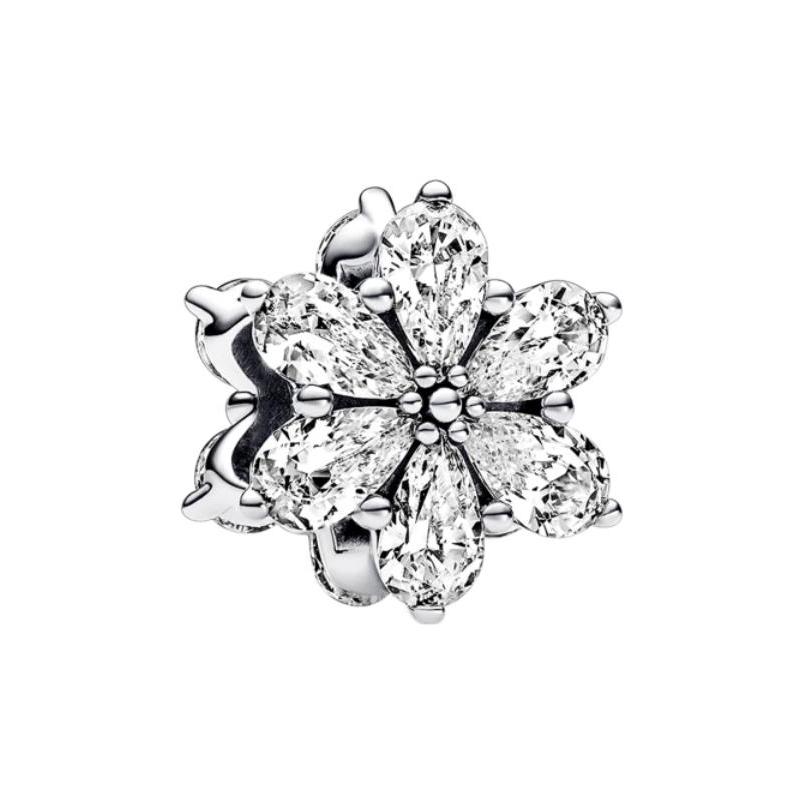 Pandora Sparkle Series Sparkling Snowflakes 925 Silver 925 Silver Jewelry Accessories Men and Women Same Style Couple Style Silver 792623C01