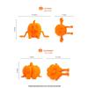 3D Printed Movable Skeleton Pumpkin Figurine - Creative Halloween Decoration and Collectible Gift