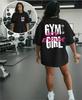 T-shirt Grafica Unisex WoUnisexS Palestra con Atteggiamento Nera Maglietta Casual in Maglia con Stampa di Lettere Rosa Bianche Manica Corta Girocollo 2026
