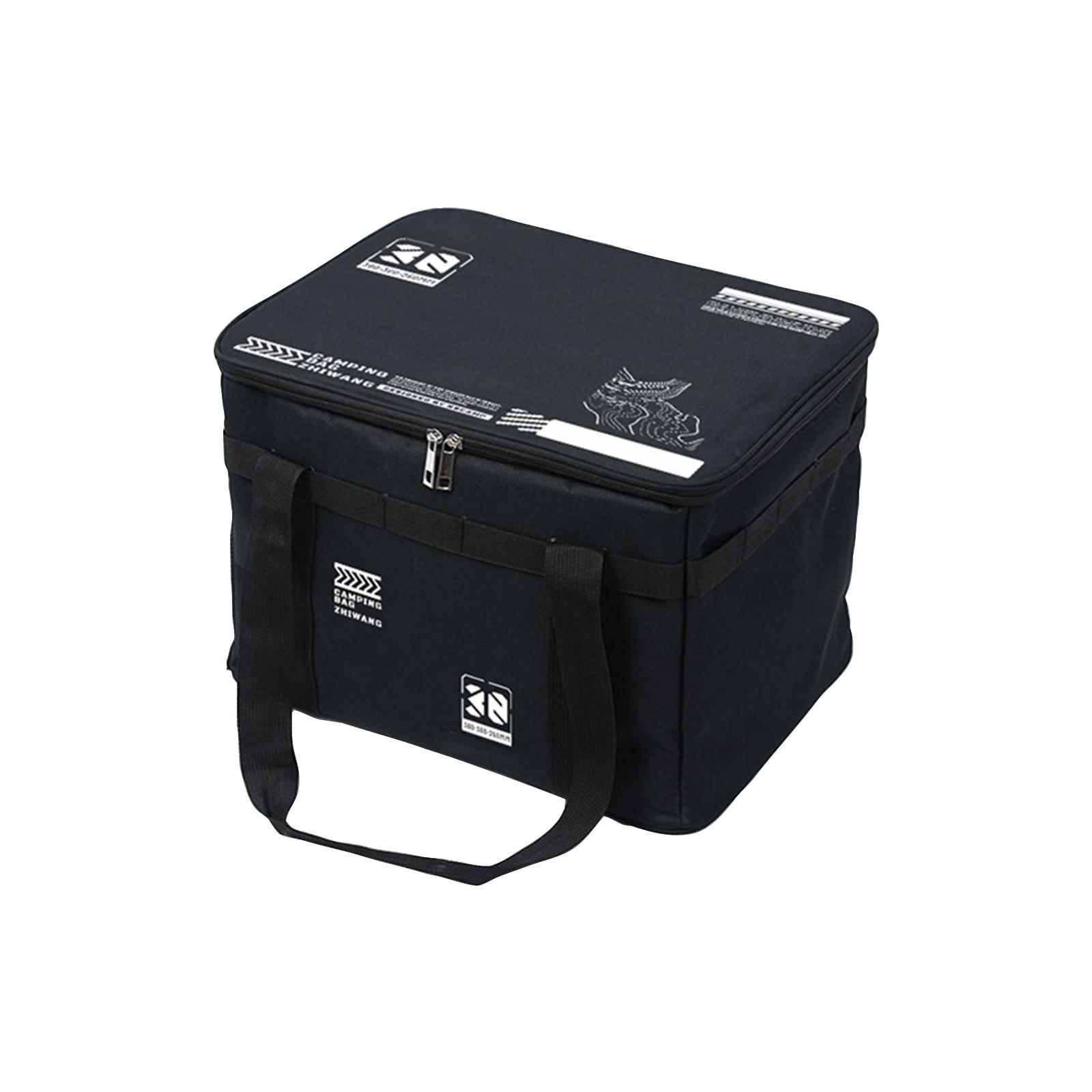 

Picnic Organizer Bag - Large Capacity Storage Bag, Foldable Organizer Carrier For Beach, Hiking & Outdoor Blanket/Utensils One Size чёрный