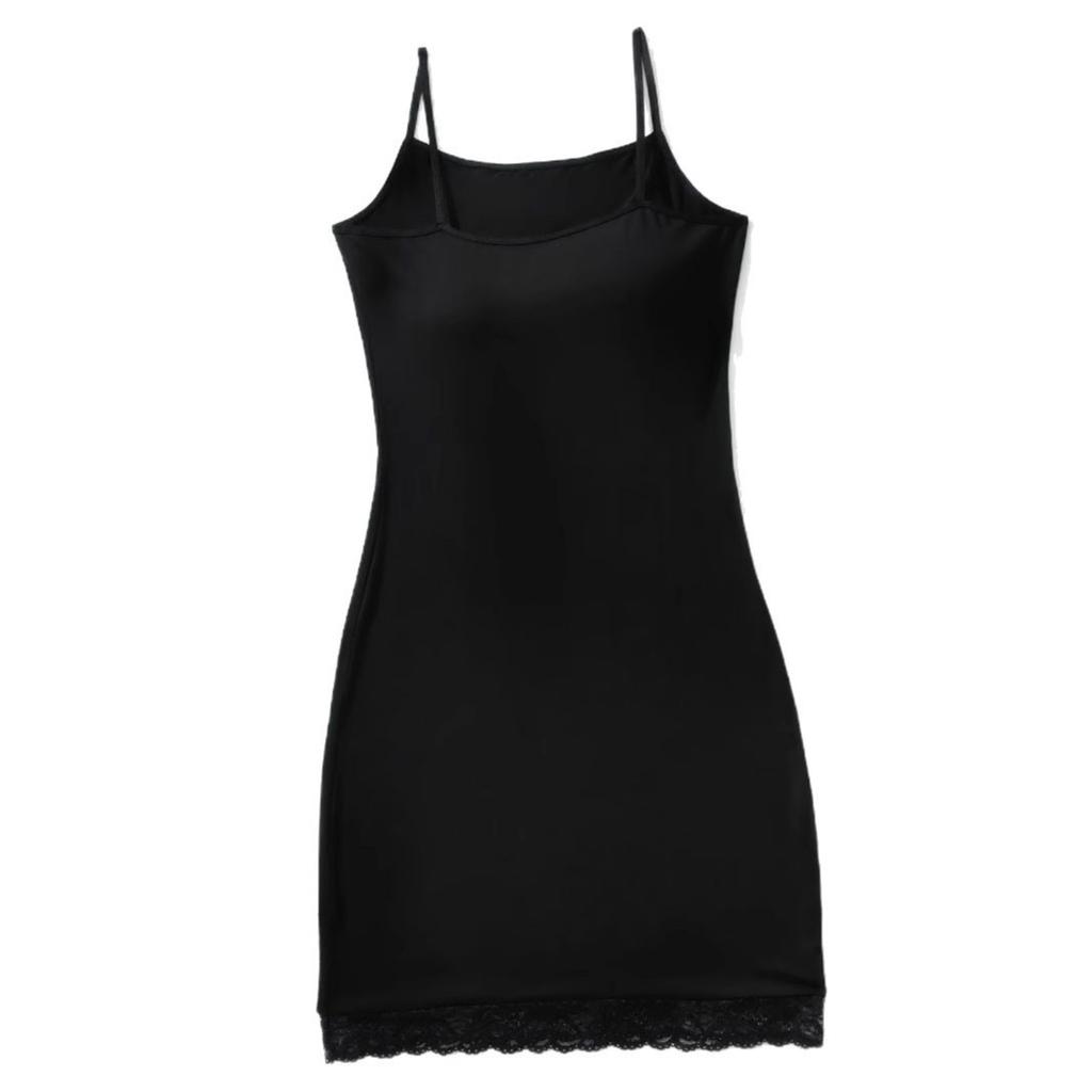 Solid Color Suspender Skirt Lace Sexy Female Summer Style Waist Tight Hip Skirt Pure Desire Spice Girl Bottom Suspender Dress