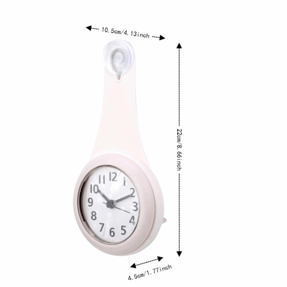 White Pink Blue Shower Clock Plastic Anti-Fog Clock Hanging Bathroom Clock Bathroom Kitchen Shower белый