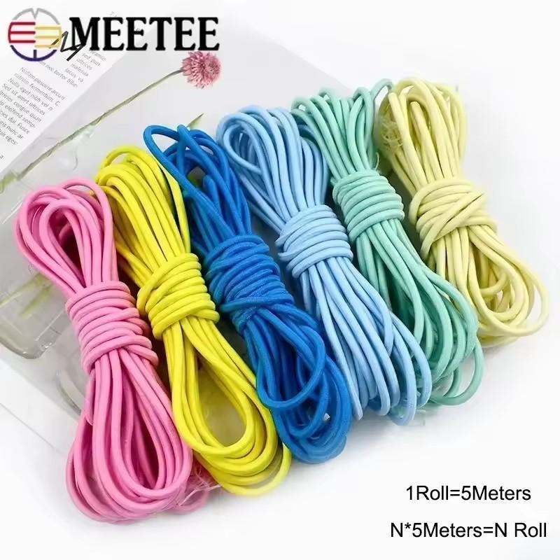 5/10/20M 4mm Cordoane Elastice Meetee pentru Haine Bandă de Păr Elastic de Cauciuc Bandă Arc Elastic Accesorii de Cusut DIY