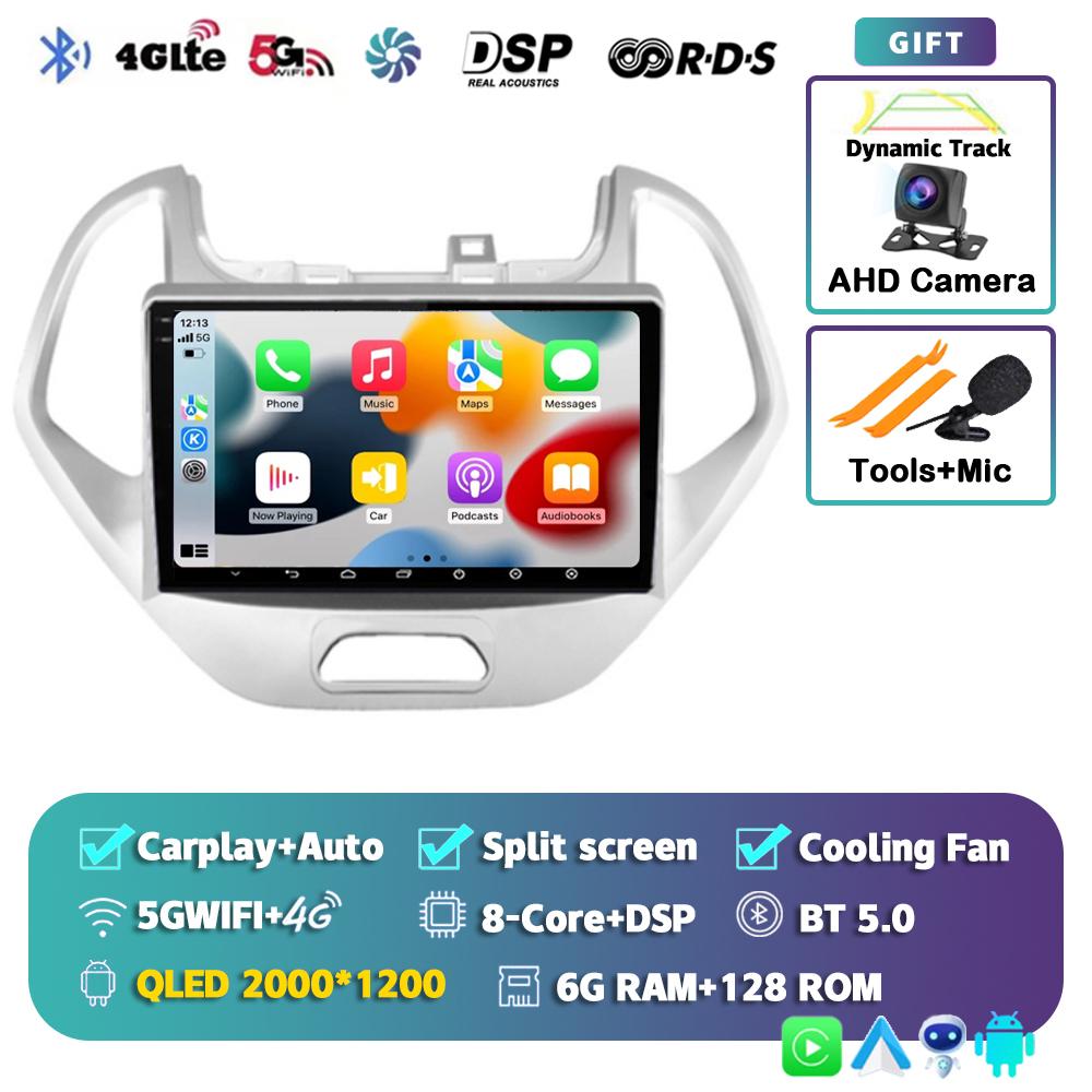 Android 14 Carplay Auto Car Radio For Ford FIGO KA 2015-2020 Multimedia Video Player Navigation GPS DSP Audio No 2din DVD Stereo