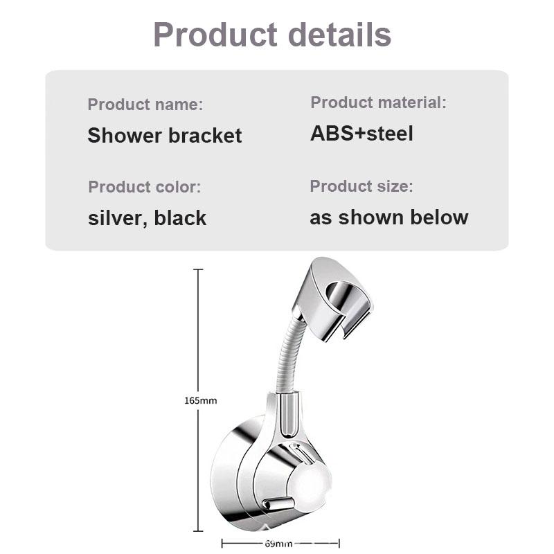 Shower Holder Adjustable Shower Head Holder Nozzle Handheld Holder Punch-Free Multi Angle Rotation Shower Bracket
