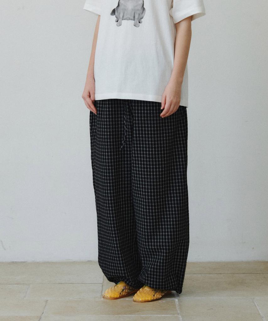 MAIS Seersucker Banding Balloon Pants / Black