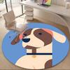 1pc Puppy Pet Office Round Area Rug, Under Office Chairs Bedroom Living Room Home Decor, Room Deco