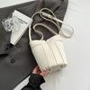Summer Pink Bucket Handbag Fashion Splicing Single Shoulder Underarm Bags Women's  New Korean Popular Crossbody Bag