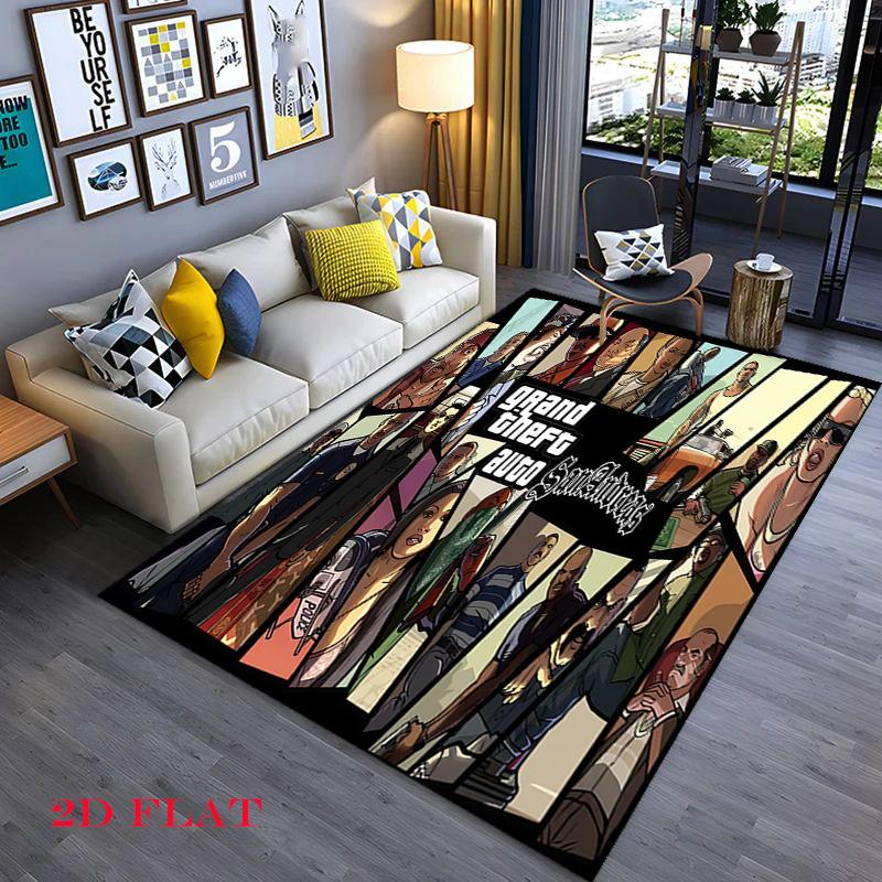 Grand Theft Auto San Andreas Carpet Suitable For All Seasons Home Decor Protective Pad Fashion Gift