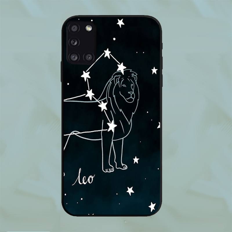 Constellation Zodiac Signs Bling Cute Phone Case Cover For Samsung Galaxy S21 A51 A50 A71 A52 A72 S20 A21S Note 20 10Lite Plus
