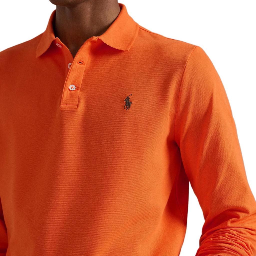 Polo Ralph Lauren Slim Fit Ribbed Cuff Embroidered Pony Long Sleeve Polo Shirt Men tops MNPOKNI16824697-800
