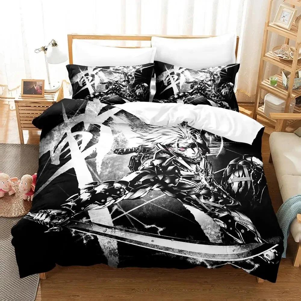 Metal Gear Rising Revengeance Bettwäsche-Set Bettbezug Kissenbezug Bettdecke King Queen Größe Jungen Erwachsene Gaming-Thema