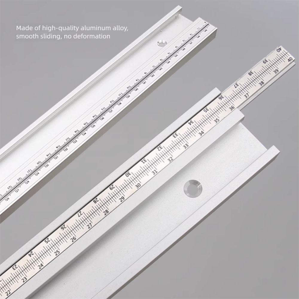 T-Tracks Slot Table Saw Part with Scale Saw Table Tools Woodworking Slide Ruler Measurement Tool