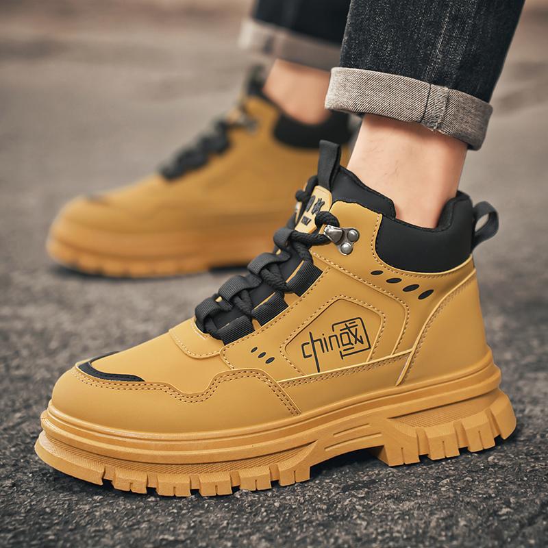 Martin boots autumn new leather waterproof casual mountaineering desert locomotive high-top boots