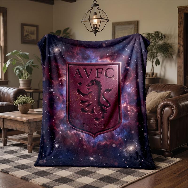Aston Villa Fußball Druck Flanell Decke Weich Warm Sofa Bett Überwurf für Zuhause Büro Schlafzimmer