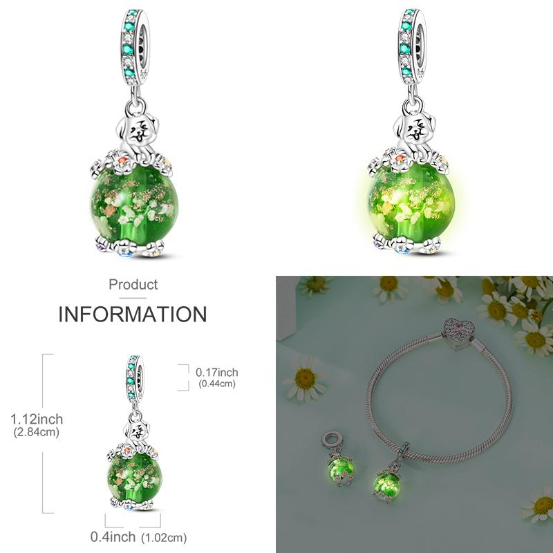 Copper Metal Green Perfume Bottle Popular Hot Air Balloon Swallow Umbrella Dog Bead Components Charm Bead Components Pendant Bead Components