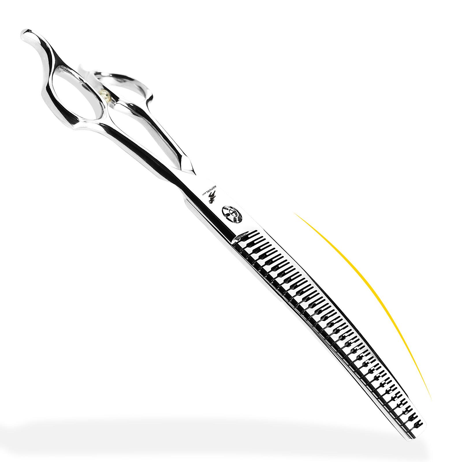 

7,0-дюймовые изогнутые ножницы для стрижки, Изогнутые натуральные ножницы, Изогнутые ножницы, Ножницы для стрижки животных, Тонкие ножницы, Специальные для разделения шерсти животных профессионального уровня 7.0inch curved natural cut