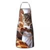 Cute Chef Cat Baking Apron Chef Cooking Tablier Waterproof Bib Kitchen Cleaning Pinafore for Women Men Painting