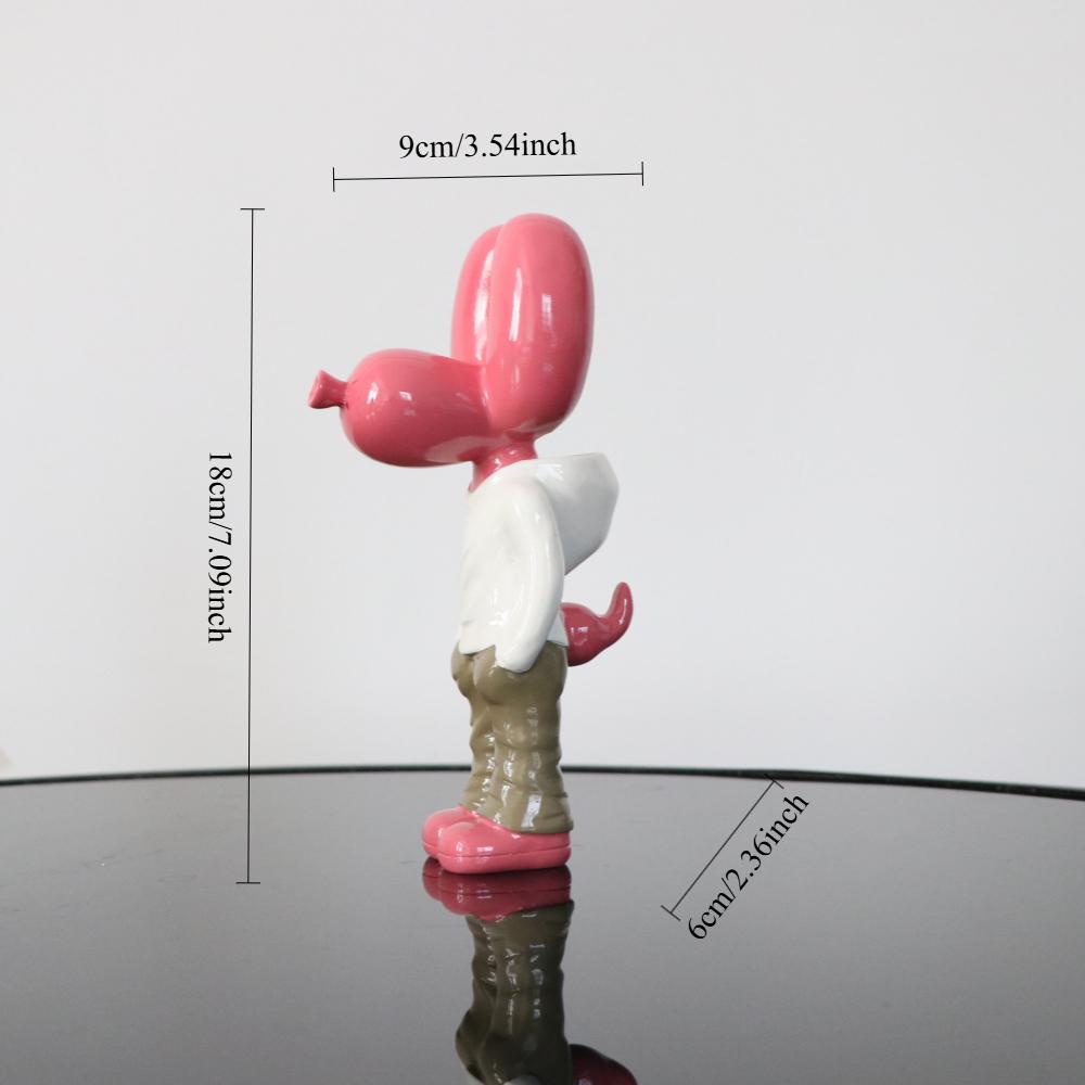 Resin Insert Pocket Balloon Dog Figurines Street Art trend Doll Ornament Fashion Indoor Home Office Desktop TV Cabinet Decor
