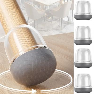 8 Pcs Non-slip Chair Leg Protector Pad Resilient Thickened Furniture Feet Pad Wear-resistant Avoid Sticky Hair