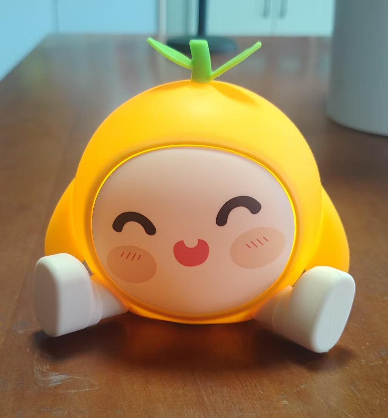 

Creative Silicone USB Rechargeable Orange Night Light with Timer and Three-Level Atmosphere for Sleep Aid and Children s Rooms