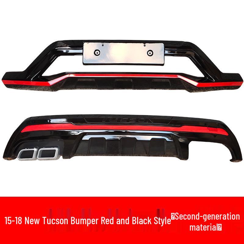 Fits 2015-2018 Hyundai Tucson: Front/rear Bumper Guards, 2018 Model Decorative Bumpers.