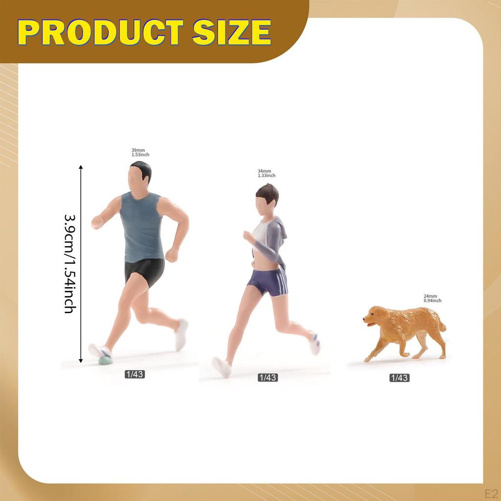 Miniaturfiguren Modell, Winzige Personenfigur Handbemalt Realistisch für Foto-Requisiten