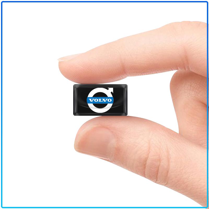 2/10Pcs Carbon Fiber Steering Wheel Car Logo Emblem 3D Stickers For Volvo 240 C70 S40 S50 S60 S70 S80 S90 V40 V50 V60 V90 XC40 XC60 XC90 Vnl Truck