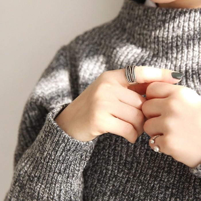 Stunning S925 Silver Vintage Thai Style Adjustable Ring Ideal Birthday Gift For Her