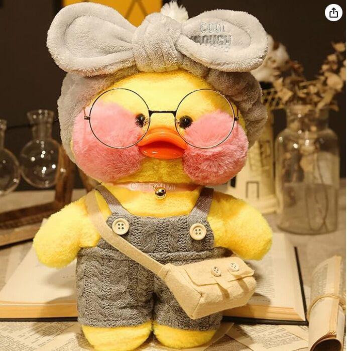 

30 см мультяшная милая утка-кафе плюшевая игрушка мягкая плюшевая кукла-утка животное подушка подарок на день рождения для детей жёлтый