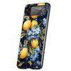 Luxus Handyhülle Für Samsung Galaxy Z Flip 3 4 5 6 Hartes Faltbares PC Für Samsung Z Flip3 Flip4 Flip5 Cover Retro Frucht Zitrone