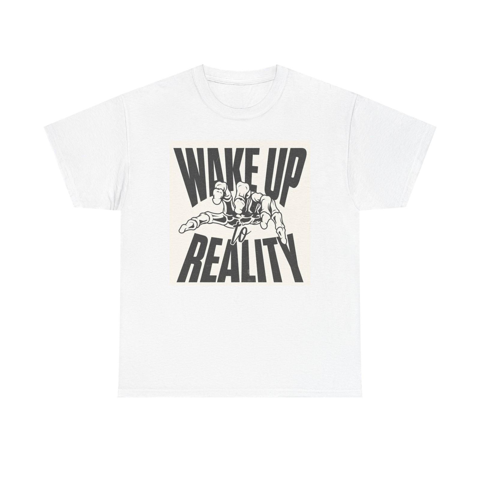 Wake Up To Reality Graphic T Shirt Vintage Unisex Heavy Cotton Tee L