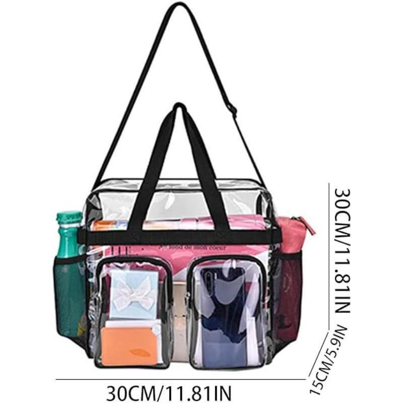 Travel Backpack Large Capacity Transparent Purse Clear Bag Handbag Shoulder Bag