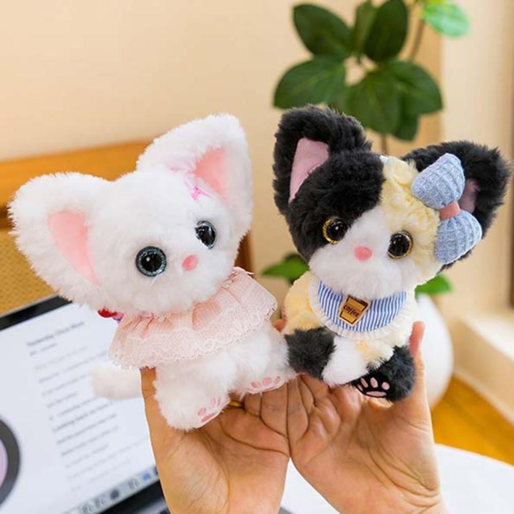 Soft Plush Eyewear Kitten Pendant Fluffy Texture Sleeping Cat Charm Plush Cat Keychain  Cat Lovers