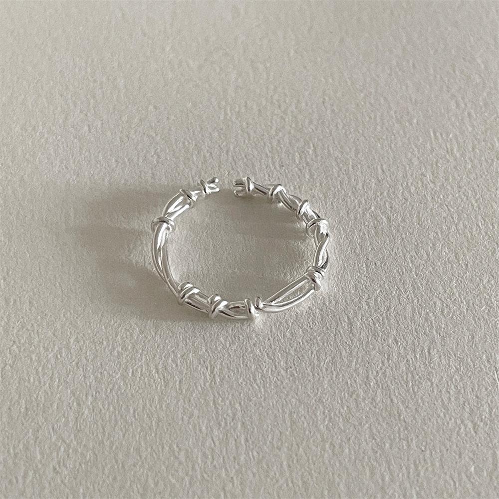 Anello Minimalista da Donna in Argento Sterling 925, Inossidabile, Anello Aperto di Alta Gamma per Dito Indice di Coppia